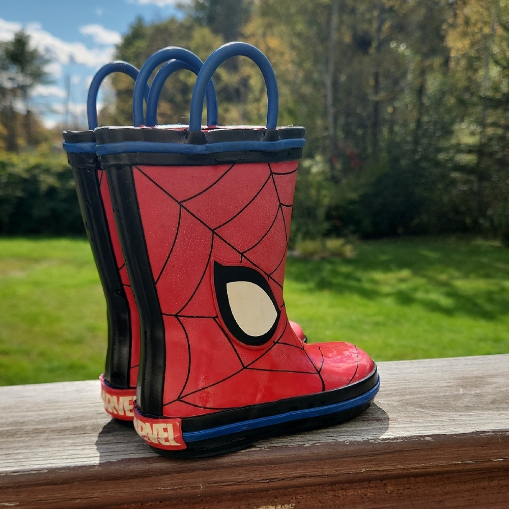 Marvel Red and Black Spider-Man Kids Rain Boots